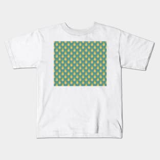 Pastel Pineapple Green Pattern Kids T-Shirt